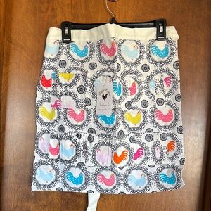 Colorful Rooster Print Egg Apron